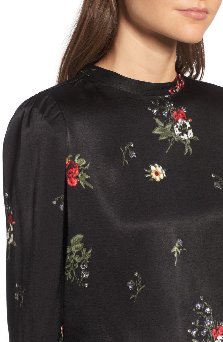 Treasure & Bond x Something Navy Satin Tunic, Alternate, color,