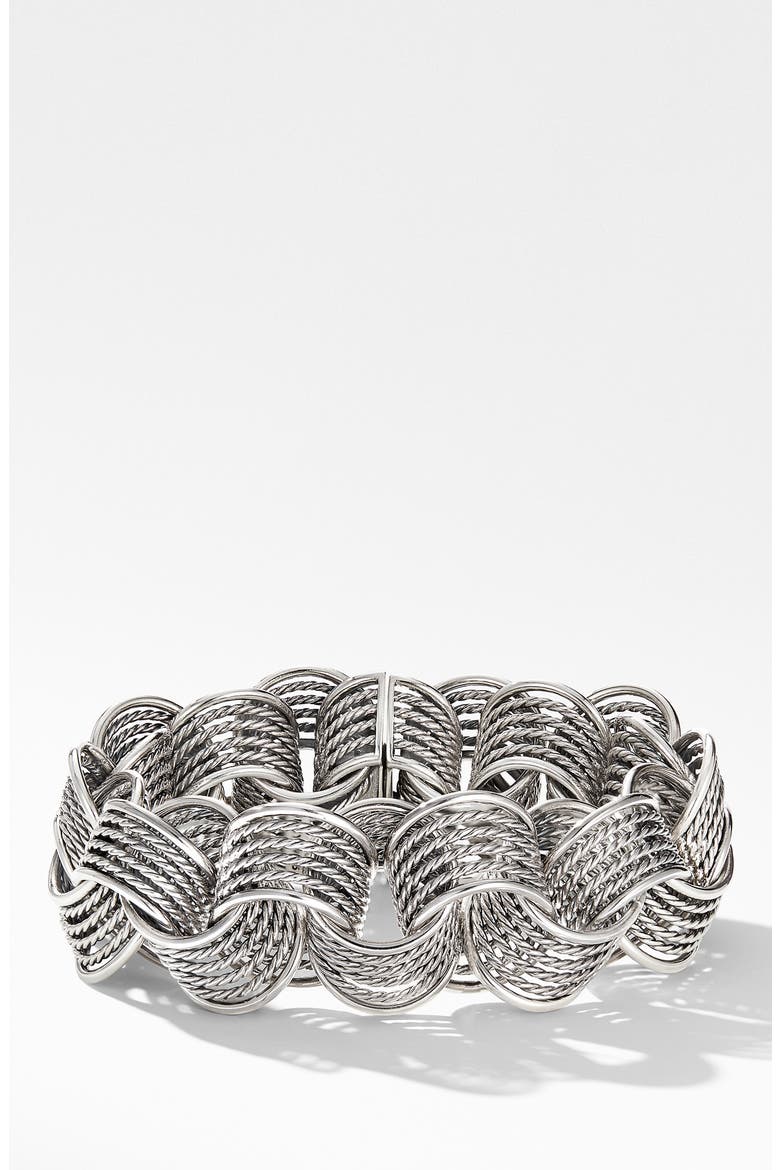 Origami Link Bracelet, Main, color, SILVER