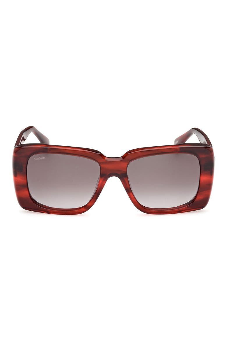 Glimpse3 53mm Polarized Square Sunglasses, Main, color, RED/GRADIENT SMOKE