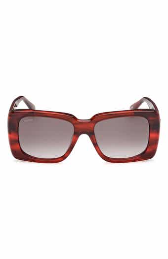 Max Mara Glimpse3 53mm Polarized Square Sunglasses