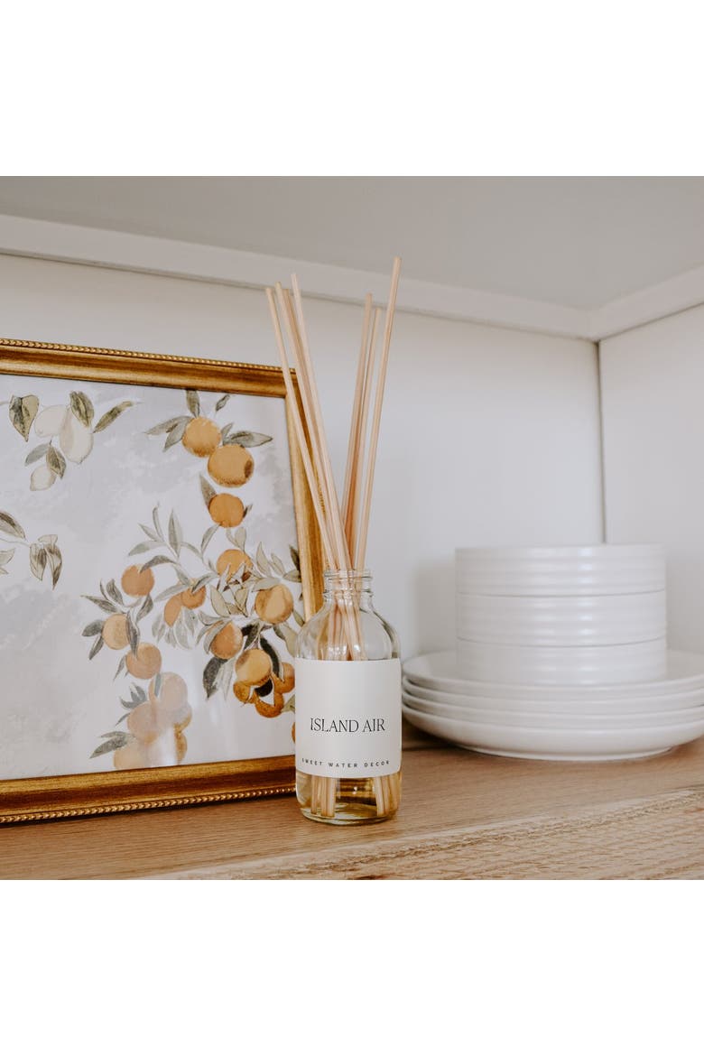 Clear Glass Reed Diffuser - Sweet Scents, Alternate, color, Island Air
