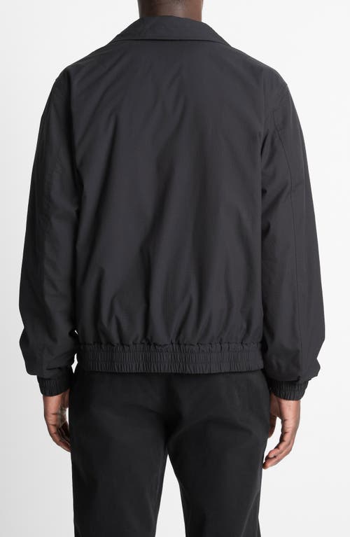 Vince Ripstop Bomber Jacket In Black
