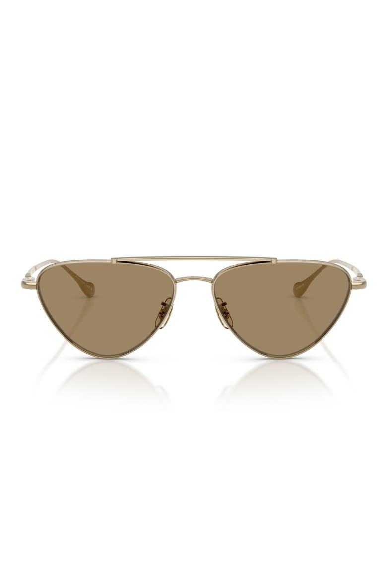 56mm Jil Sander Edition 1 Cat Eye Sunglasses, Main, color, GOLD / SOFT GOLD
