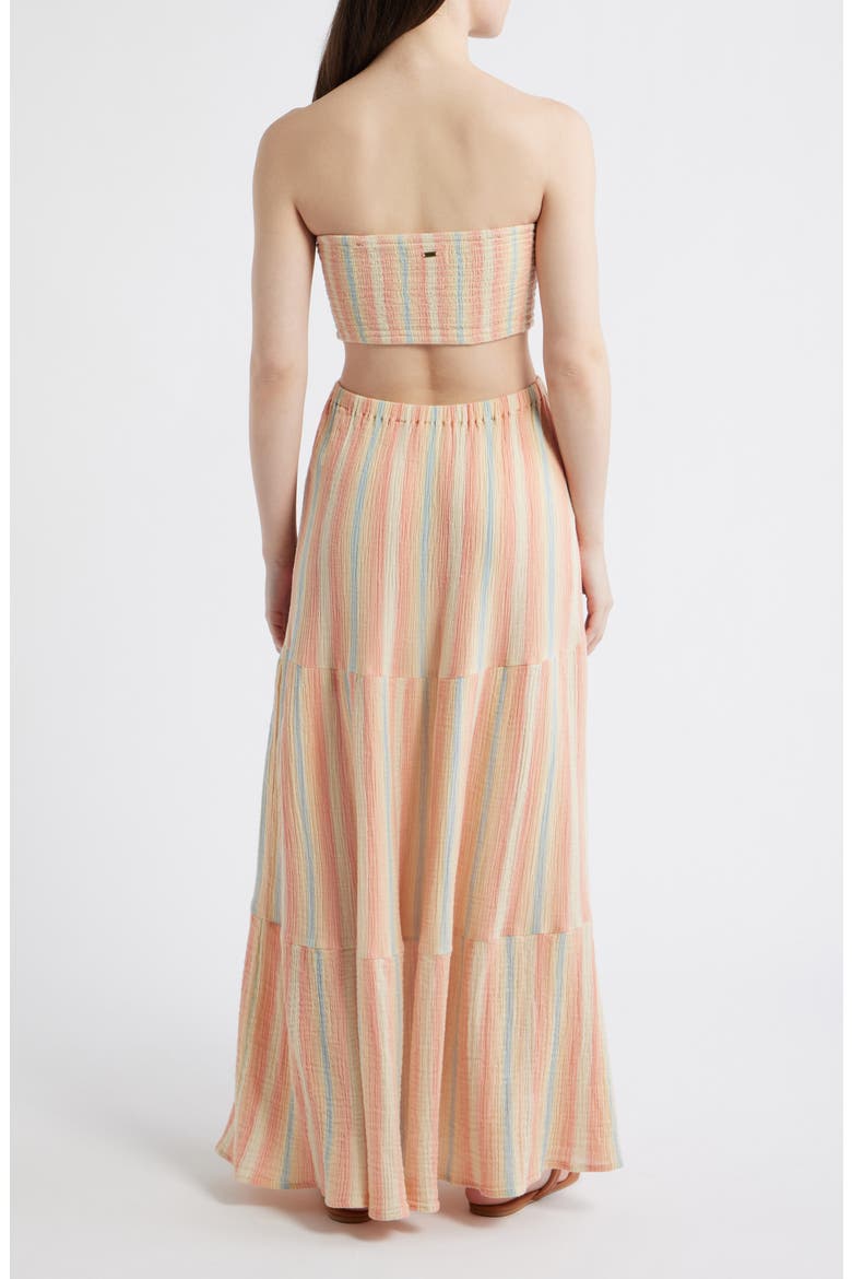Premium Surf Stripe Tiered Cotton Maxi Dress, Alternate, color, MULTI COLOR