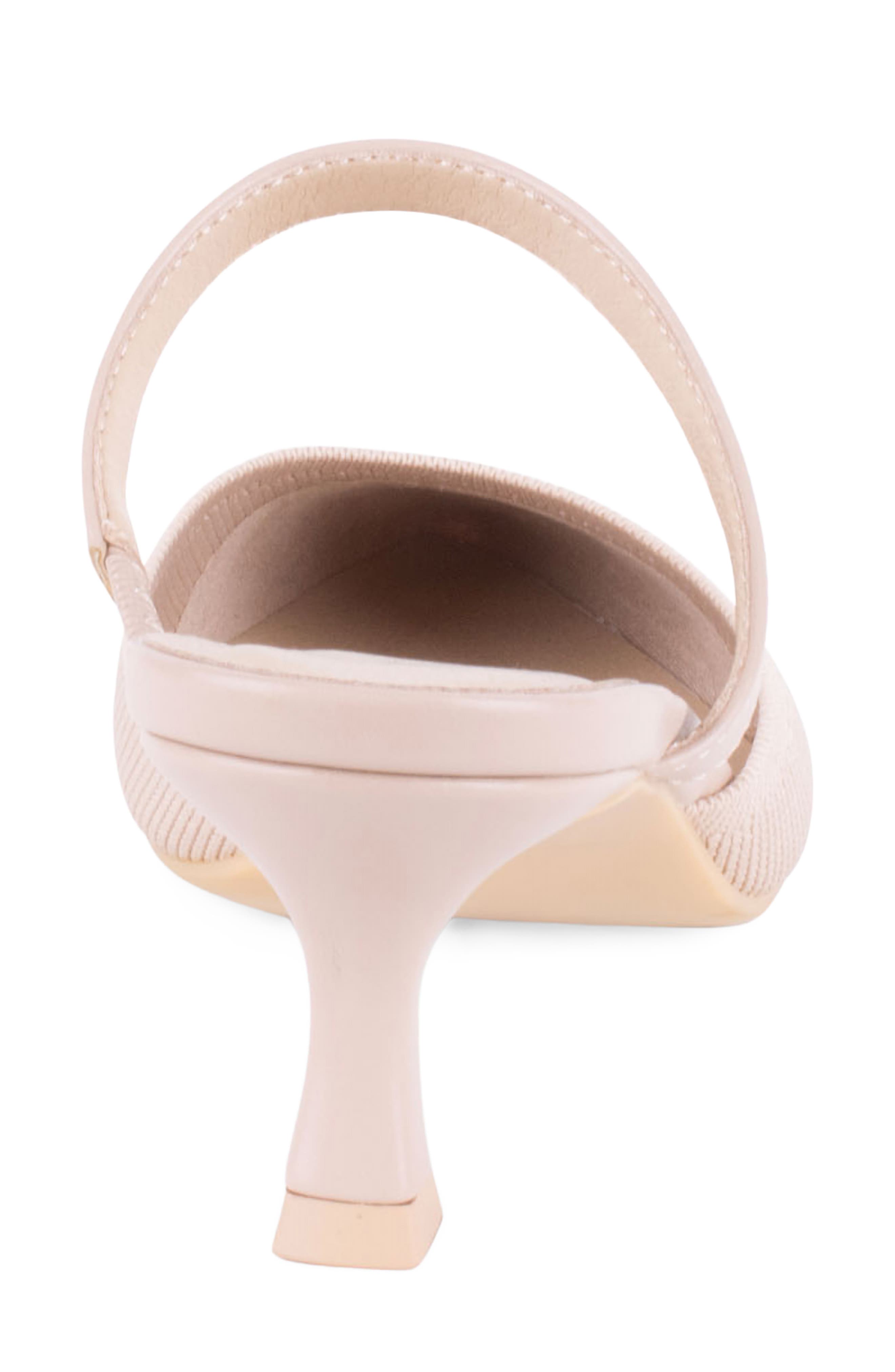 Fuji Pointed Toe Kitten Heel Mule, Alternate, color, NATURAL
