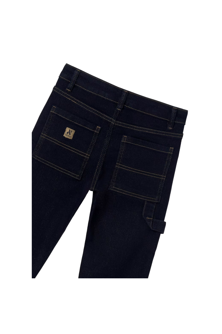 Straight Stitched Jeans, Alternate, color, Navy