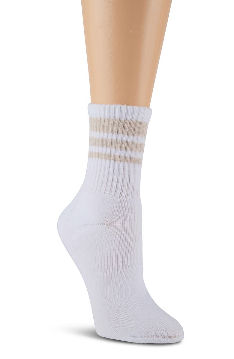 Laundry by Shelli Segal 6-Pack Full Cushion Crew Socks, Alternate, color, Heather Oatmeal/ White