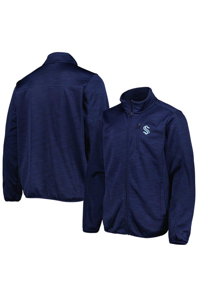 Men's G-III Sports by Carl Banks Deep Sea Blue Seattle Kraken Closer Transitional Full-Zip Jacket, Main, color, Navy