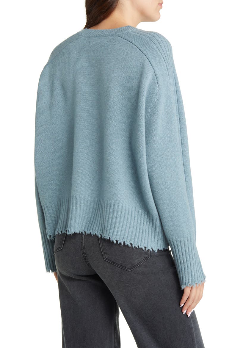 Kiera Cashmere Blend Crewneck Sweater, Alternate, color, BLUE SLATE