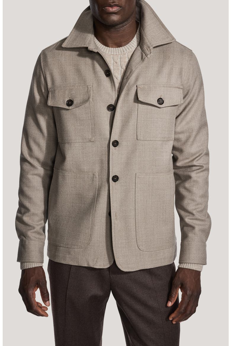 Rainwool Overshirt, Main, color, WHEAT