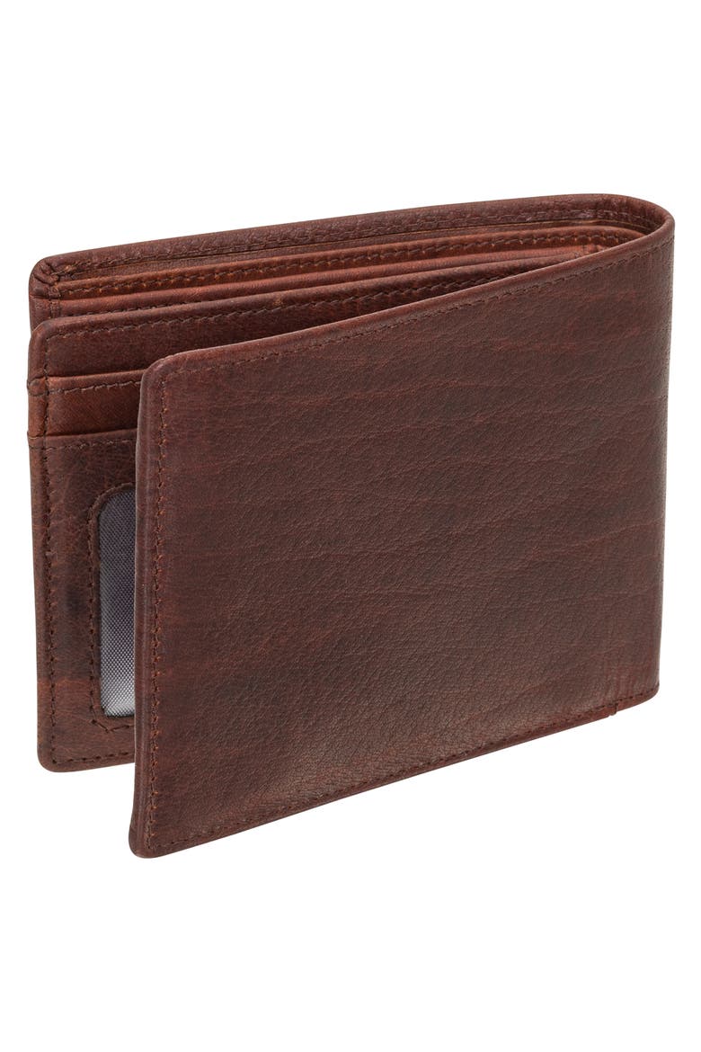 Buffalo RFID Center Wing Wallet, Alternate, color, BROWN