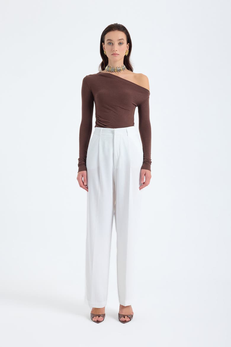 Nevara High Waist Palazzo Pant, Alternate, color, White