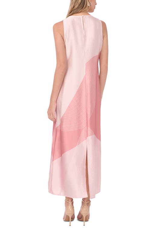 Vince Camuto Crewneck Satin Tank Dress In Pink