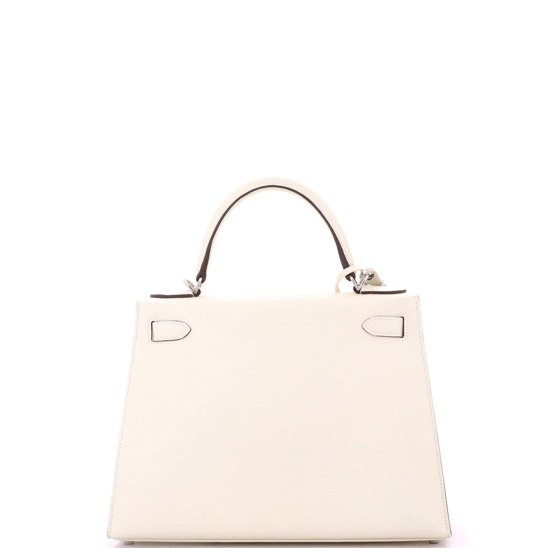 Pre-Owned Hermes Kelly Handbag Light Epsom with Palladium Hardware 28, Alternate, color, 