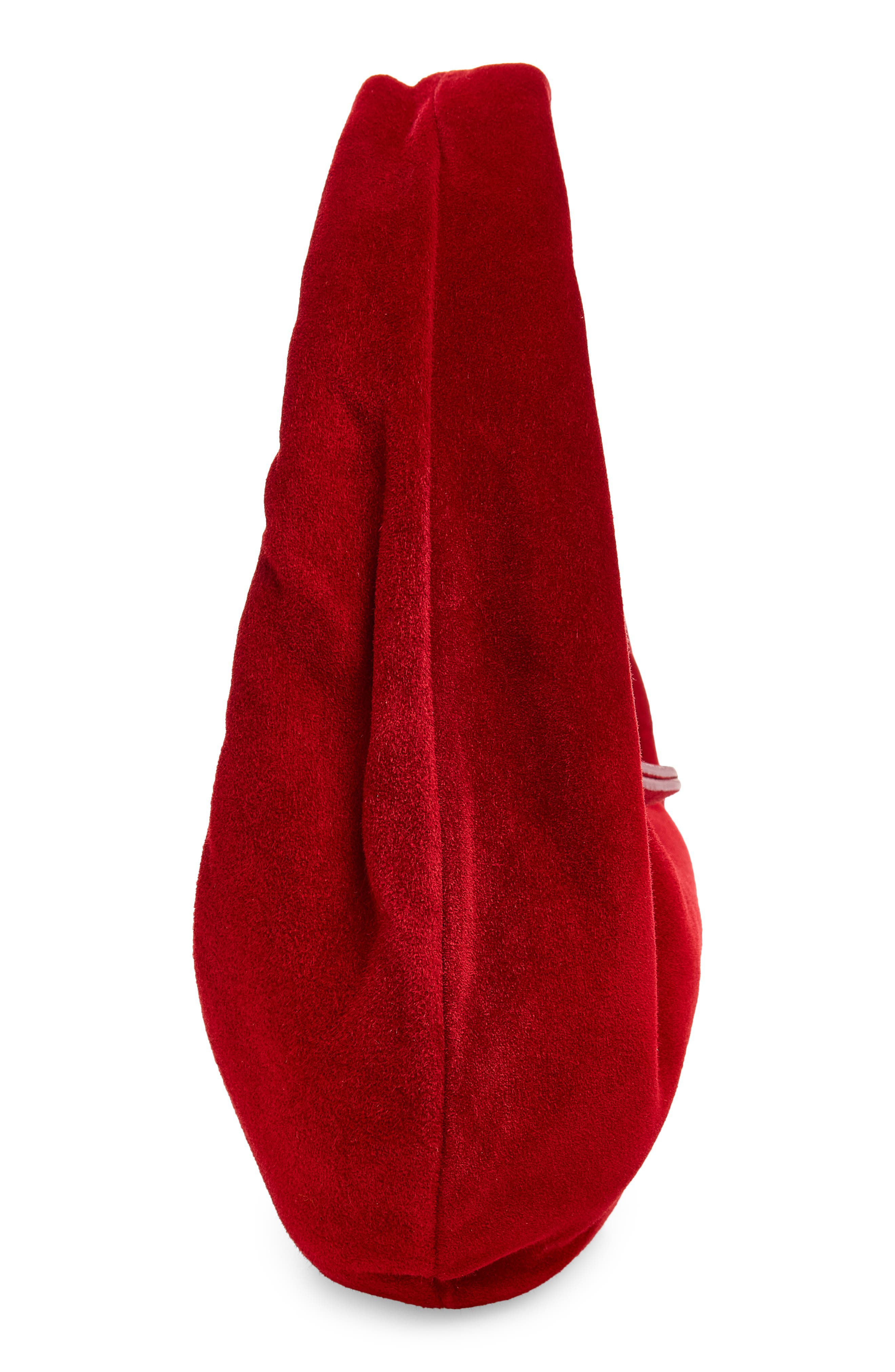 Mini Olivia Suede Hobo Bag, Alternate, color, RUBY