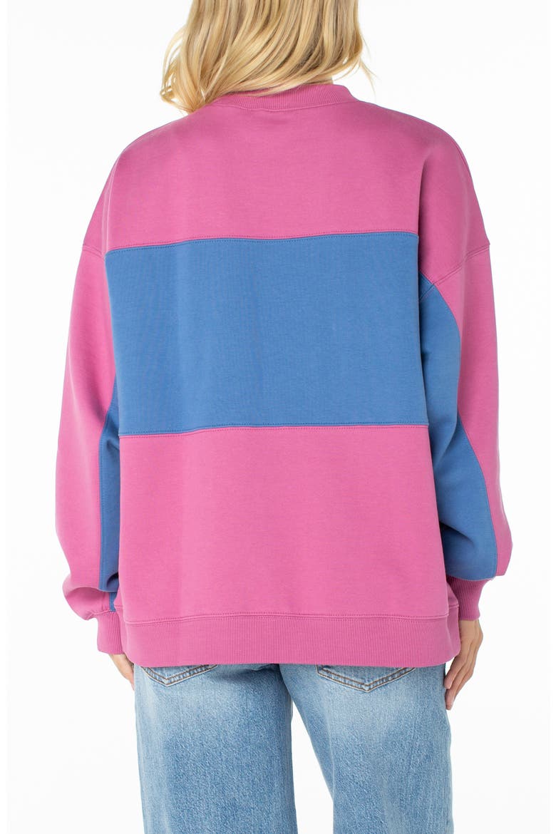 Lineup Colorblock Cotton Blend Sweatshirt, Alternate, color, RED VIOLET