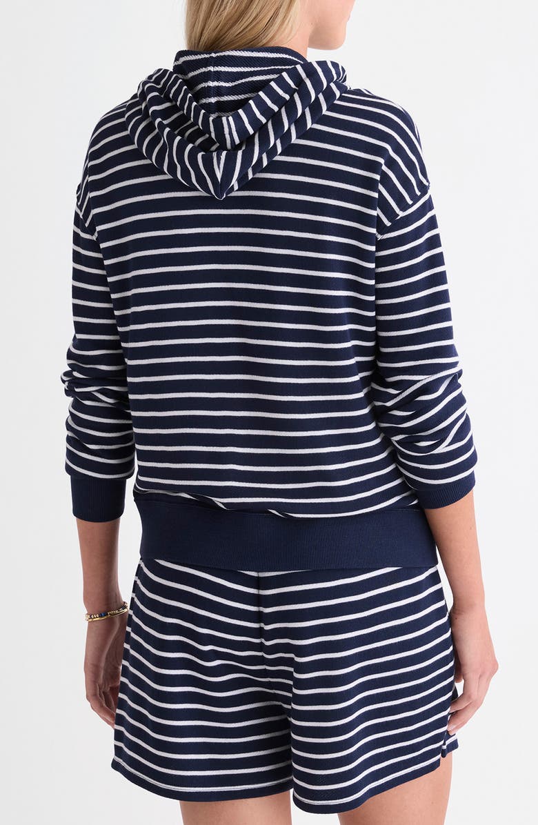 vineyard vines Terry Hoodie, Alternate, color, Bay Stripe Navy