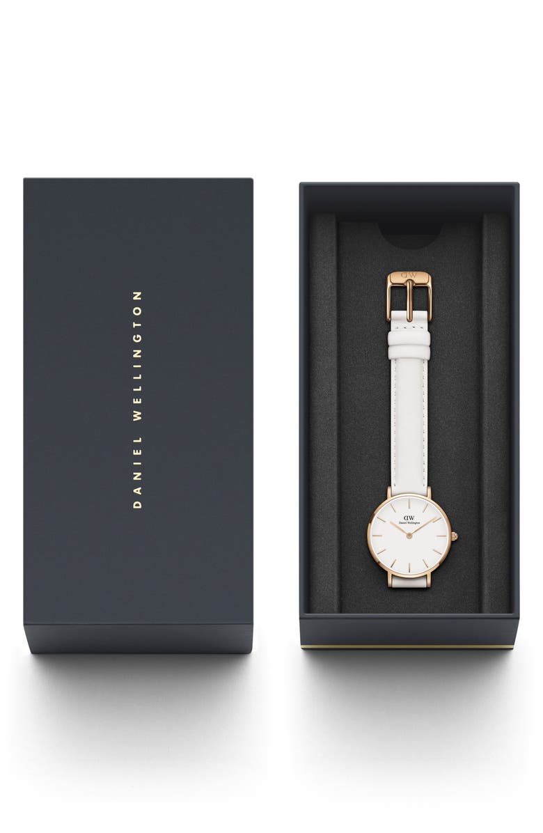 Daniel Wellington Classic Petite Bondi Leather Strap Watch, 28mm, Alternate, color, 