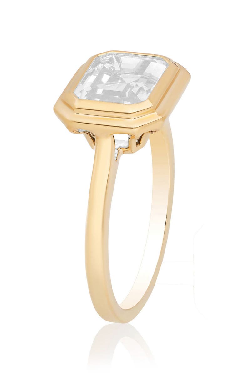 GOSHWARA Manhattan Emerald Cut Ring, Alternate, color, Moon Quartz