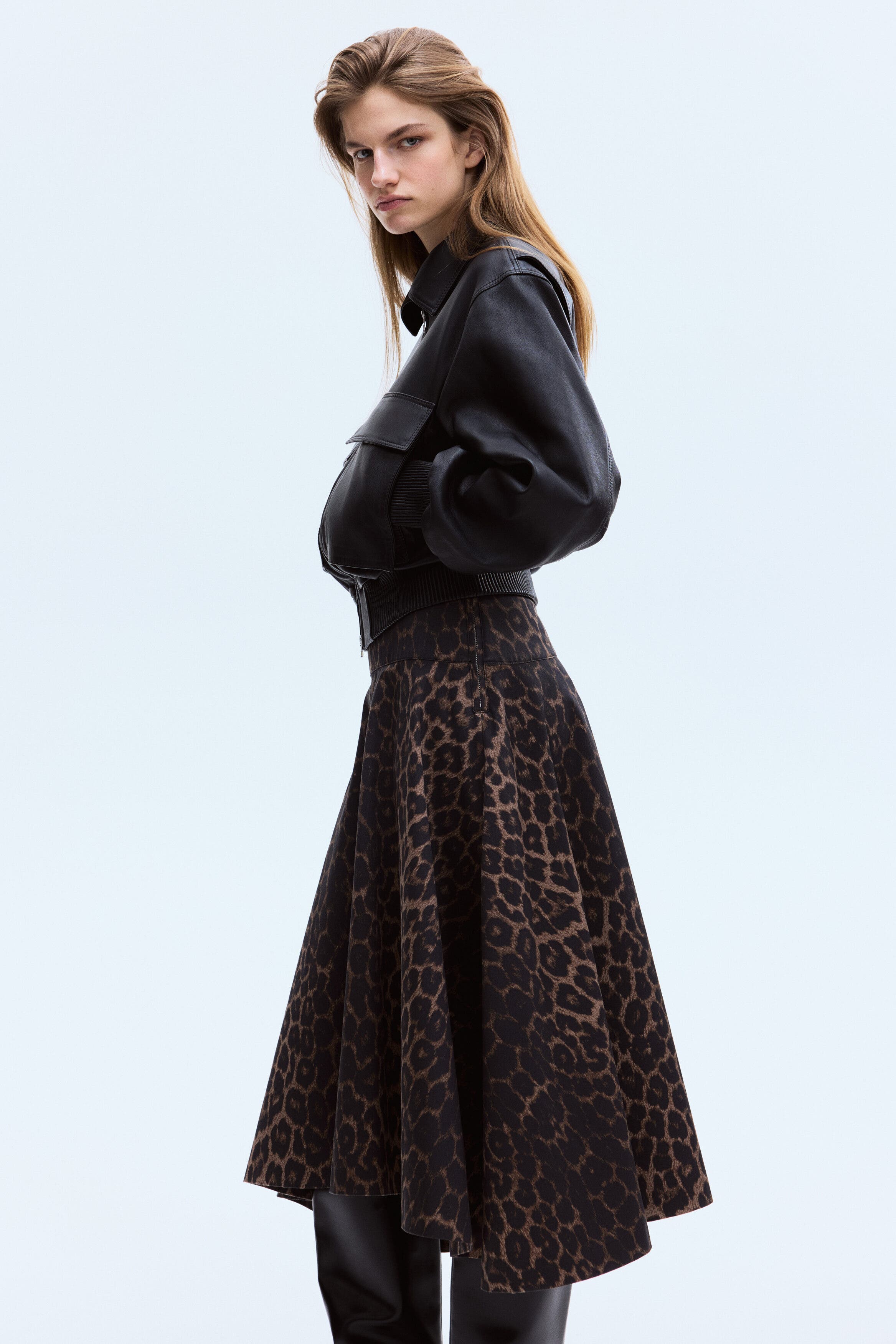 Flared Twill Skirt - image 2
