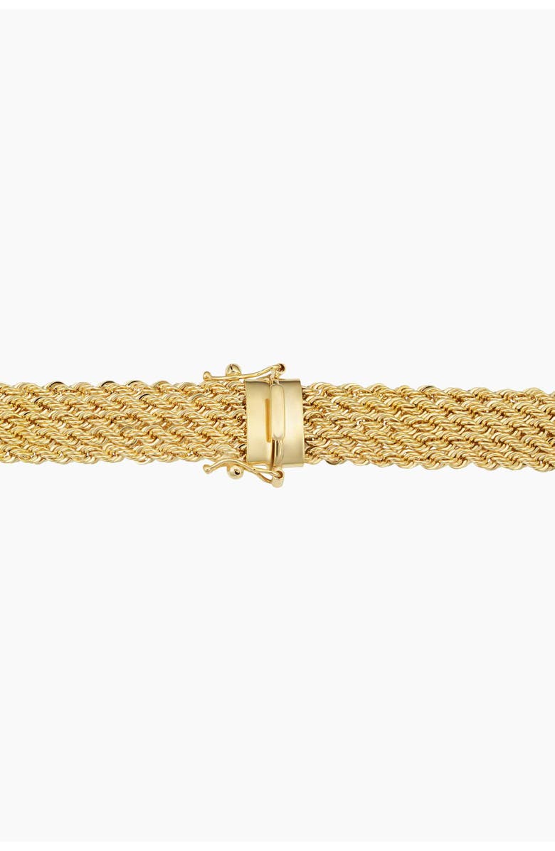 Oradina 18K Yellow Gold Roman Rope Quartet Bracelet, Alternate, color, Yellow Gold