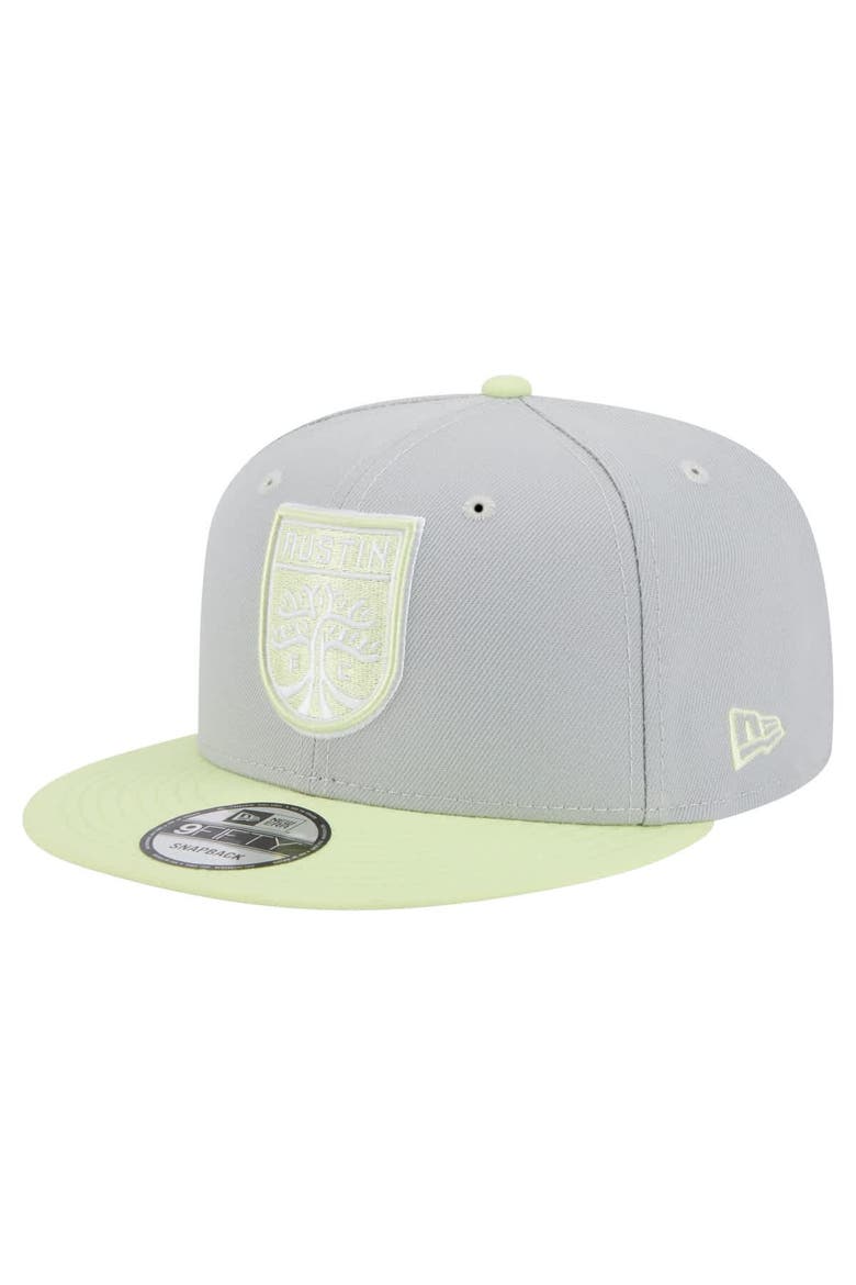 Men's New Era Gray Austin FC Color Pack Two-Tone 9FIFTY Snapback Hat, Main, color, Gray