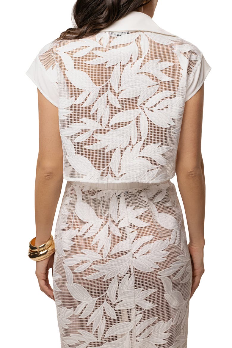 Bali Nights Embroidered  Top, Alternate, color, White