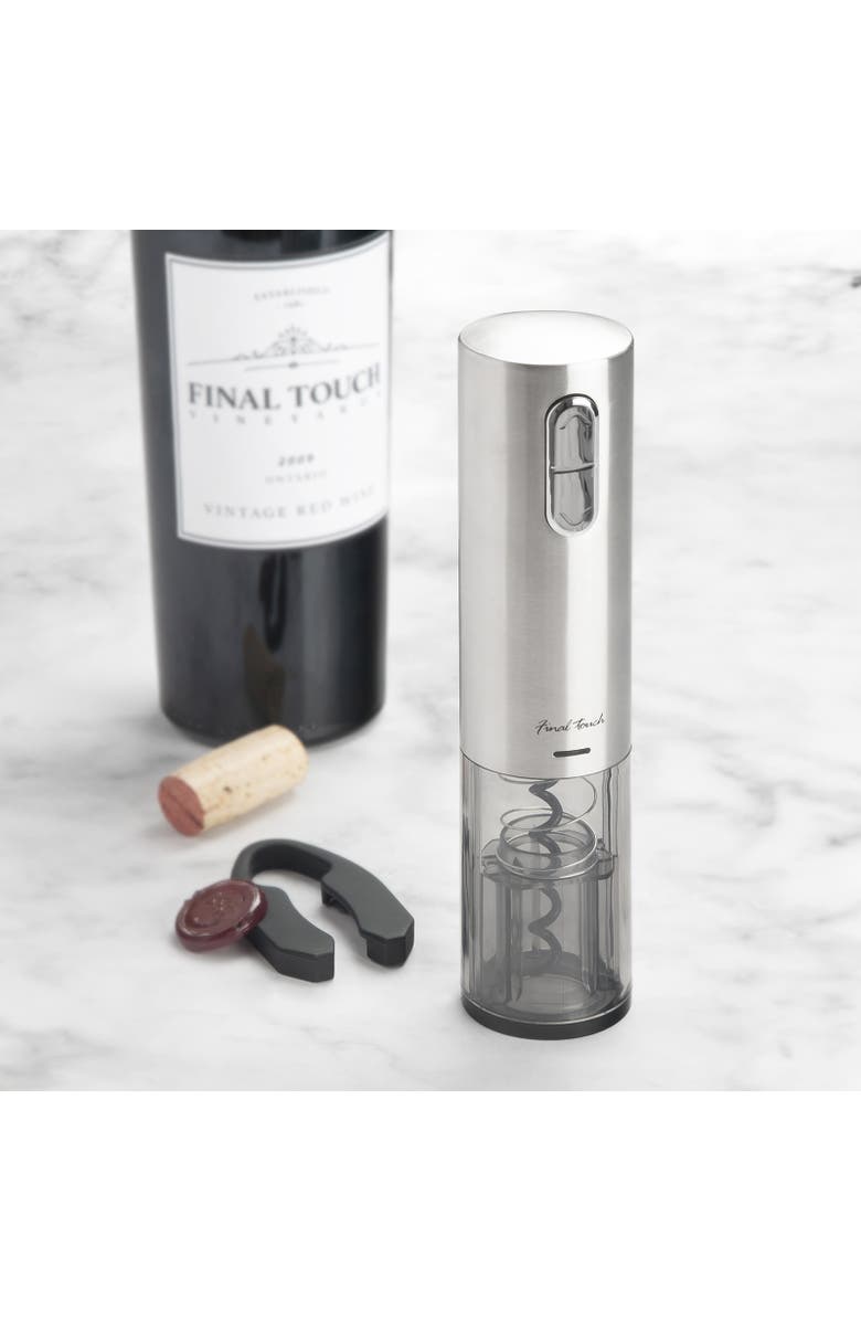 FINAL TOUCH Lithium-Ion Electric Corkscrew, Alternate, color, Silver