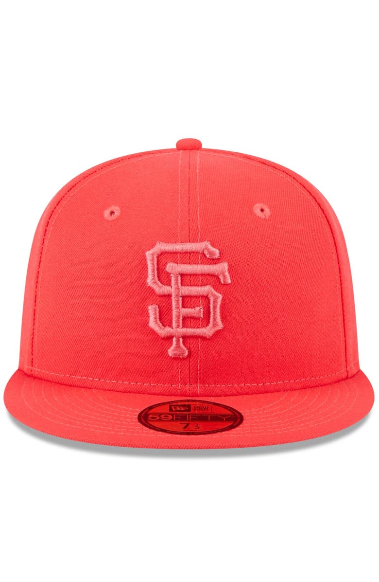 New Era Men's New Era Red San Francisco Giants 2023 Spring Color Basic 59FIFTY Fitted Hat, Alternate, color, Red