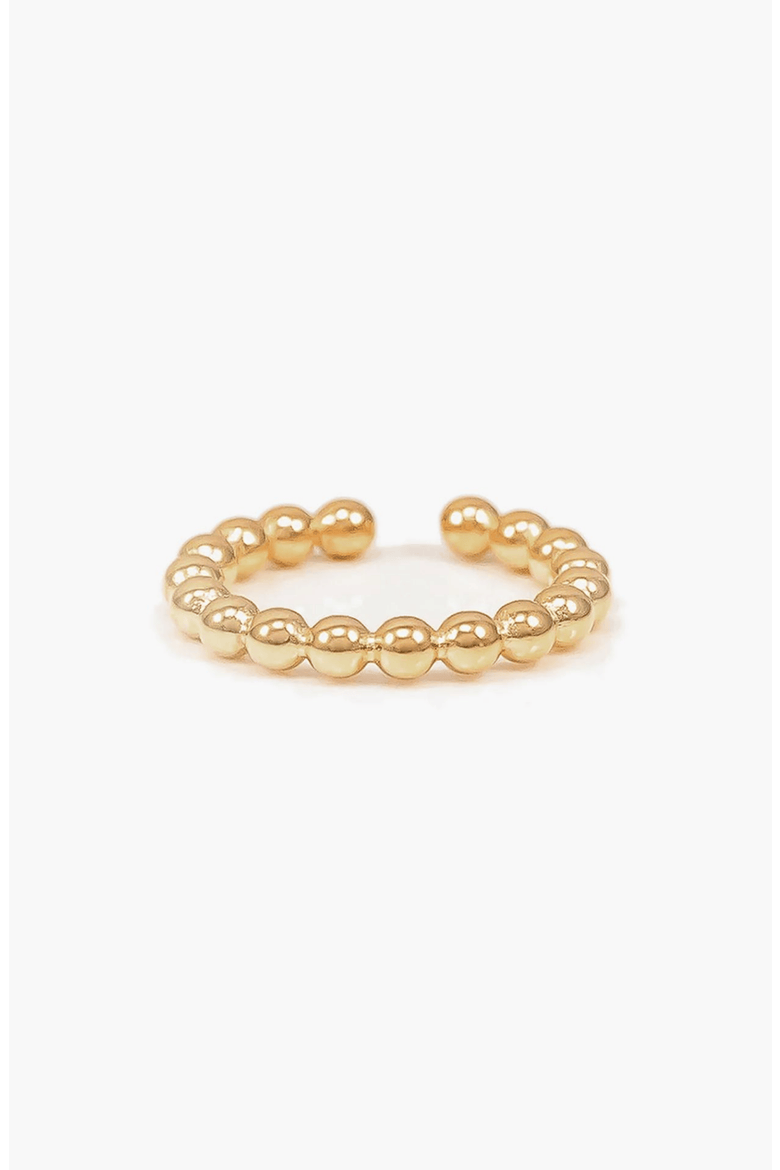 14k Gold Plated Brigitte Ball Chain Open Ring Gift Idea, Main, color, Gold