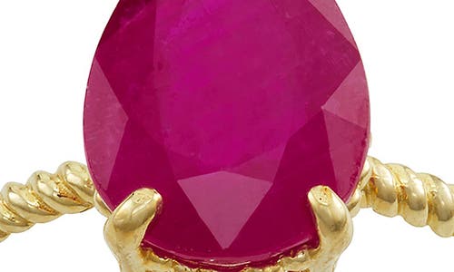 Fuzion Creations Ruby Ring In Yellow
