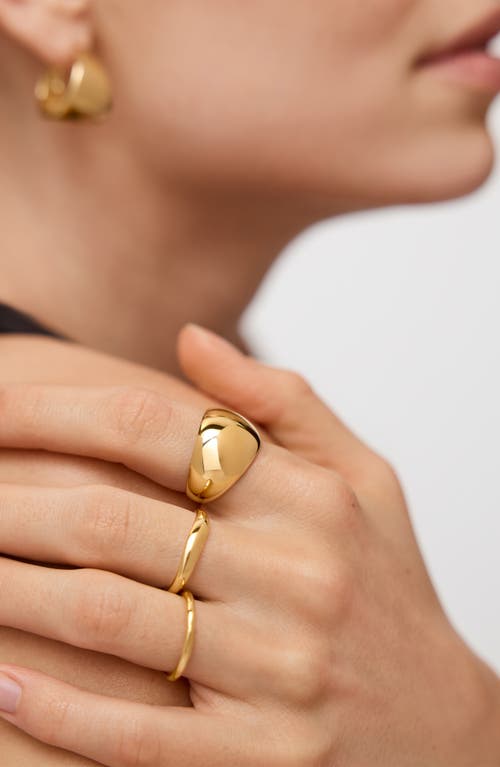 Monica Vinader Tapered Ring In Gold