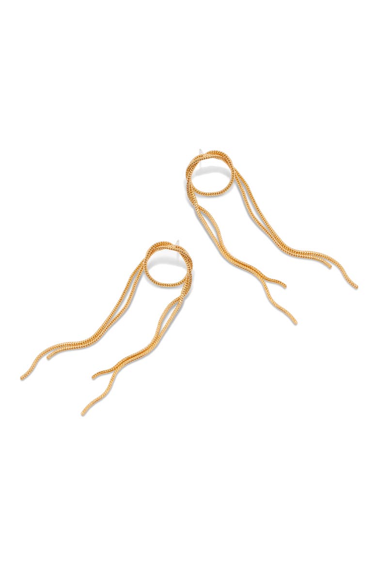Shea Chain Drop Earrings, Alternate, color, GOLD