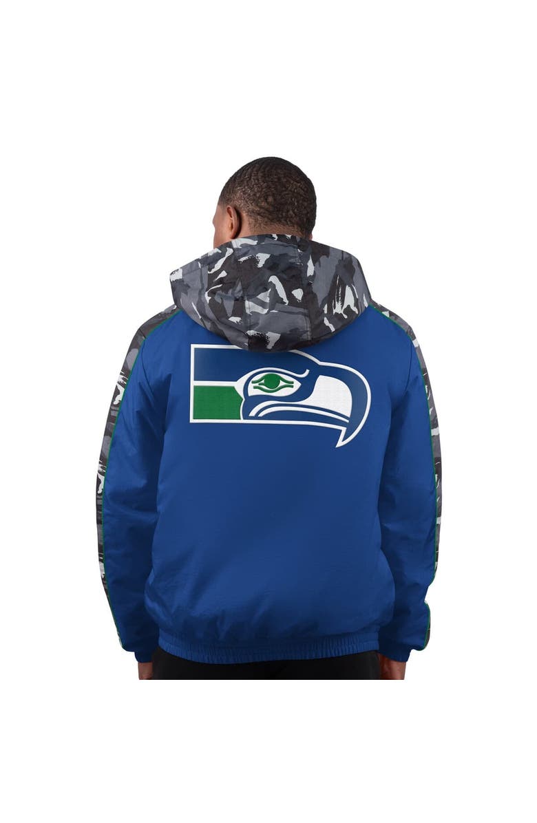 STARTER Men's Starter Royal Seattle Seahawks Thursday Night Gridiron Full-Zip Hoodie Jacket, Alternate, color, Royal