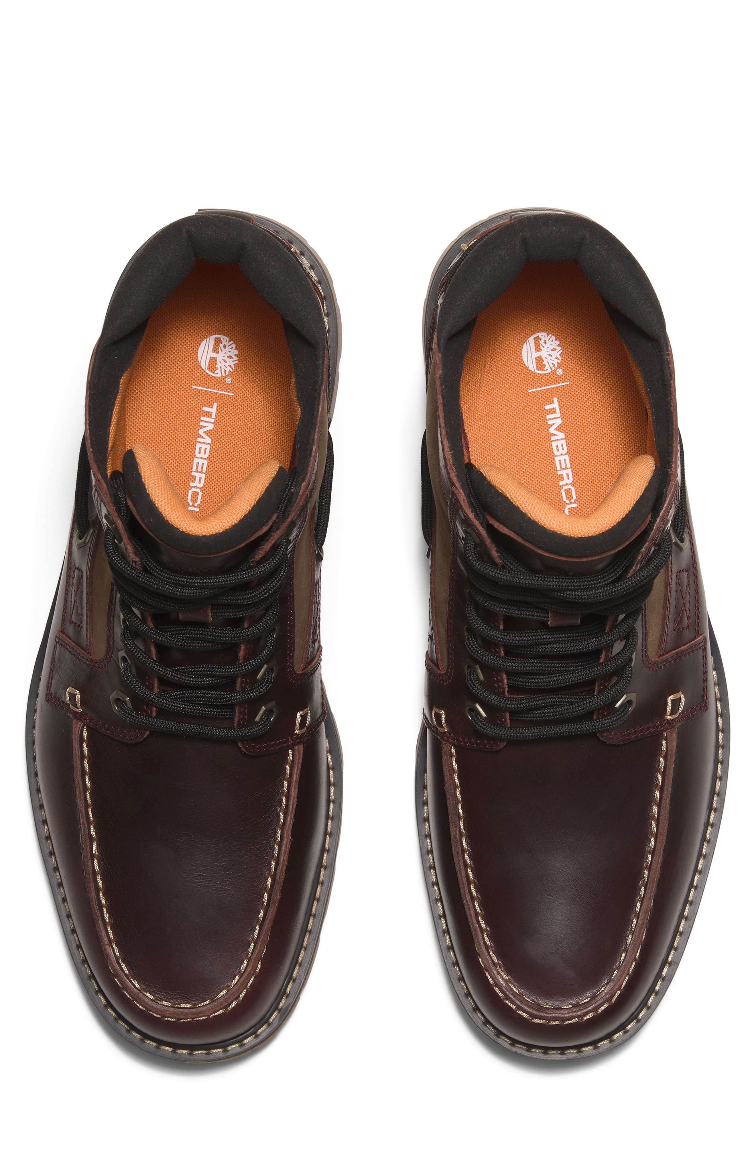 Timberland Britton Road Mid Waterproof Boot, Alternate, color, Burgundy Full Grain