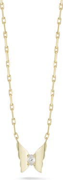 GLAZE JEWELRY Cubic Zirconia Butterfly Pendant Necklace