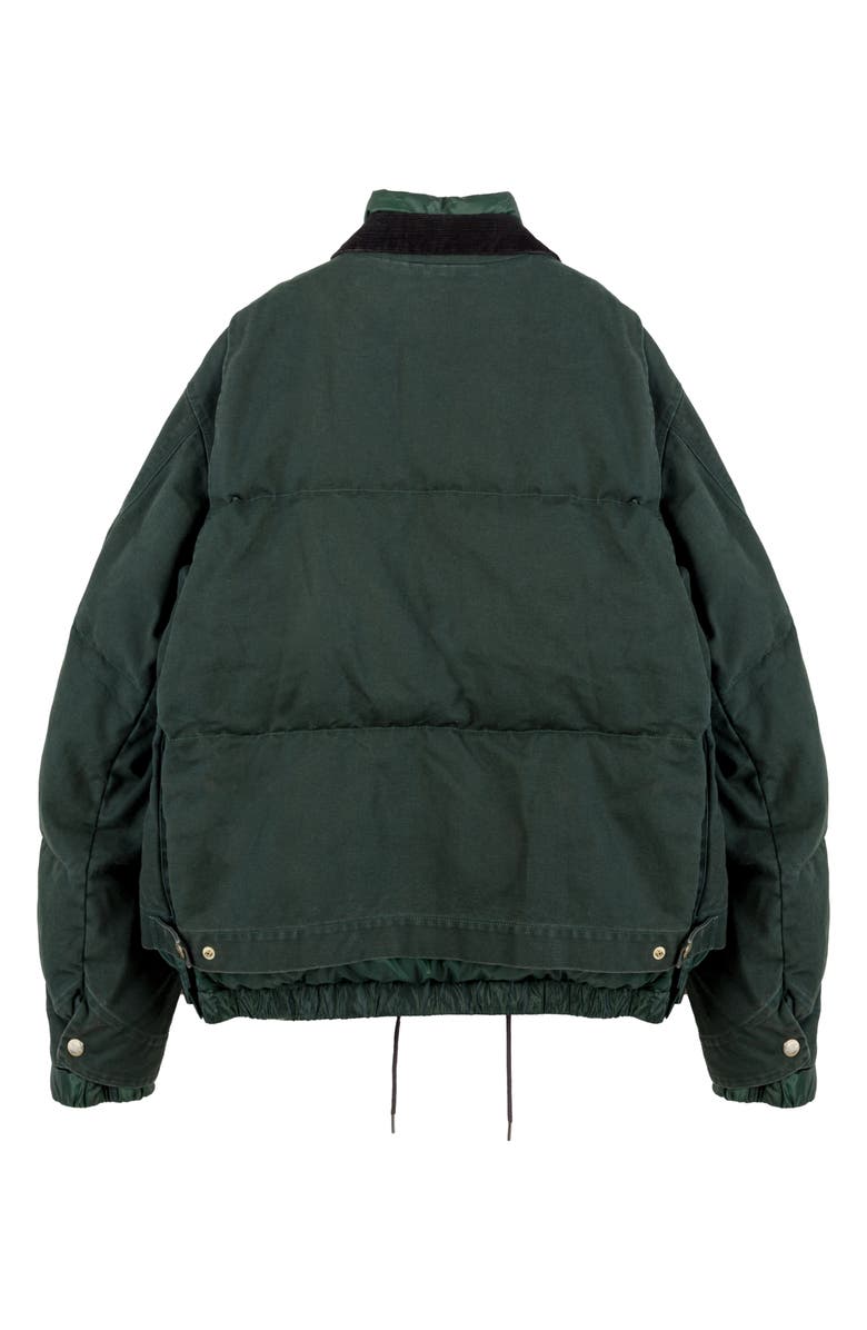 Sacai Carhartt WIP Washed Duck Canvas Down Puffer Jacket, Alternate, color, Green