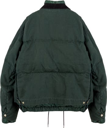 Sacai Carhartt WIP Washed Duck Canvas Down Puffer Jacket | Nordstrom