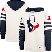 '47 Men's '47 Cream Houston Texans Split Zone Cornerback Duo Lacer Hoodie