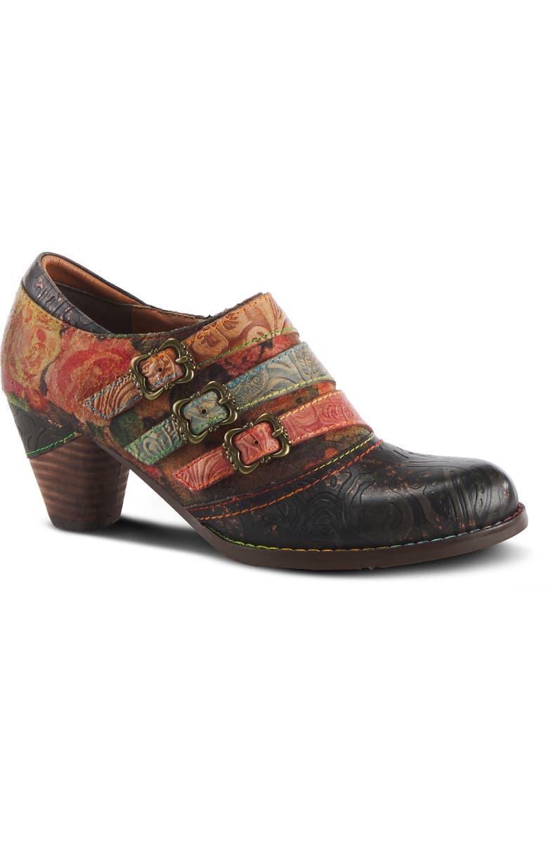 L'Artiste by Spring Step Graphic Bootie, Main, color, Black Multi