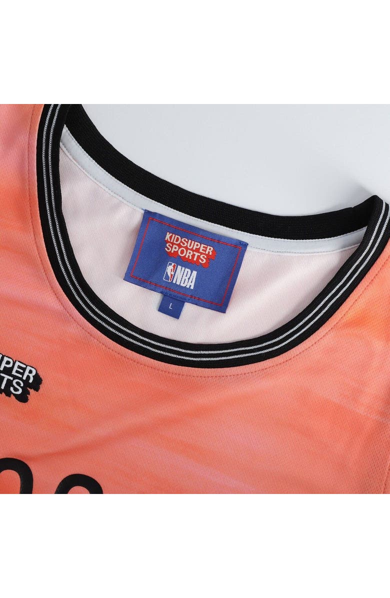 NBA X KIDSUPER Unisex NBA & KidSuper Studios by Fanatics Coral Brooklyn Nets Hometown Jersey, Alternate, color, Coral