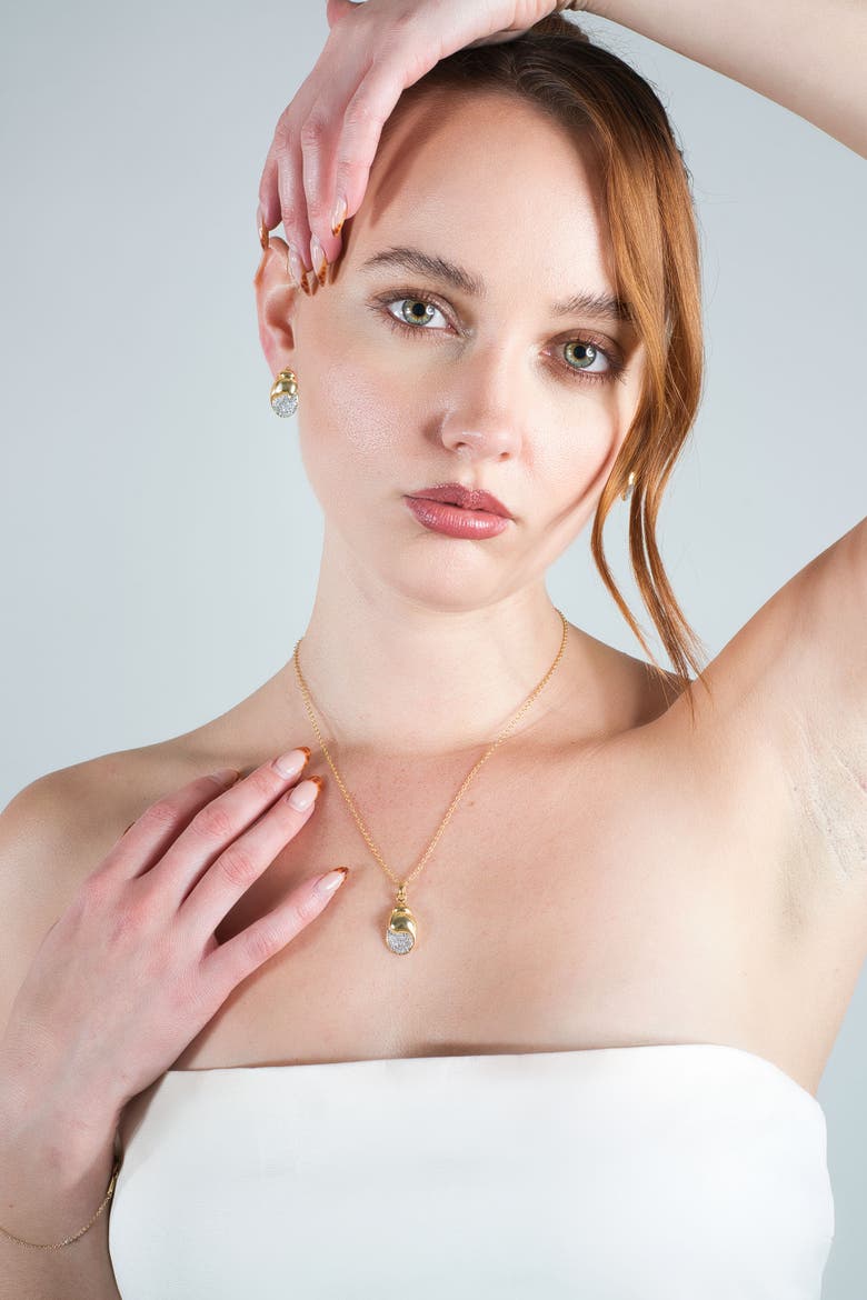 Lexi Seashell Pendant Necklace, Alternate, color, Gold