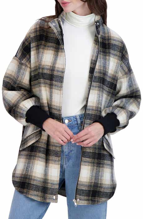 Ookie & Lala Plaid Brushed Shirt Jacket