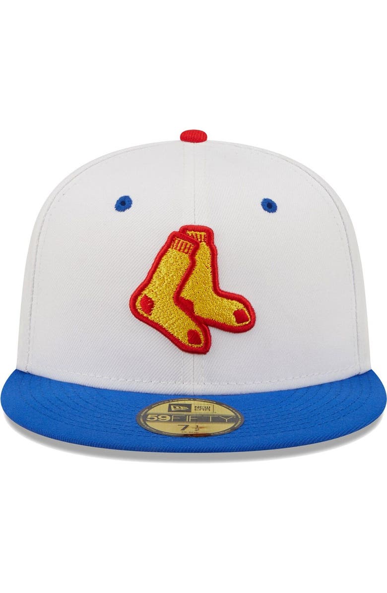 New Era Men's New Era White/Royal Boston Red Sox 100 Years at Fenway Park Cherry Lolli 59FIFTY Fitted Hat, Alternate, color, 