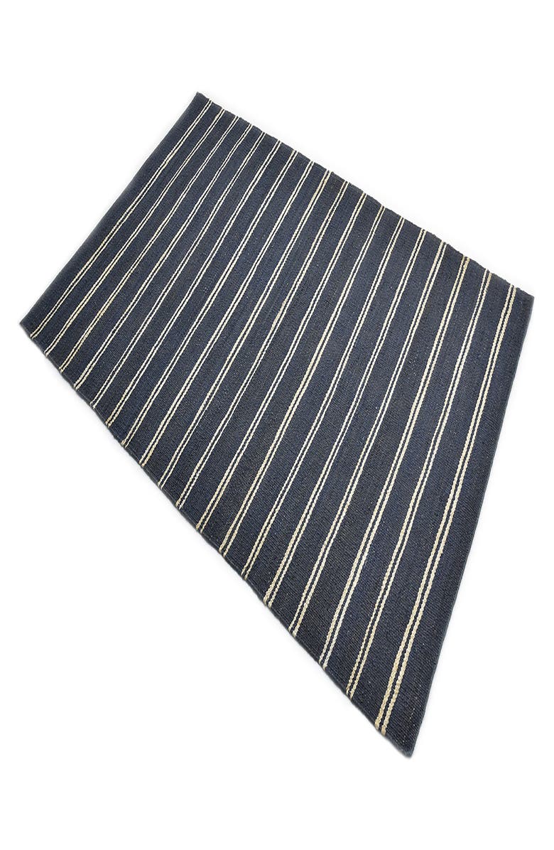 Solo Rugs Lilly Stripe Handmade Area Rug, Alternate, color, Blue