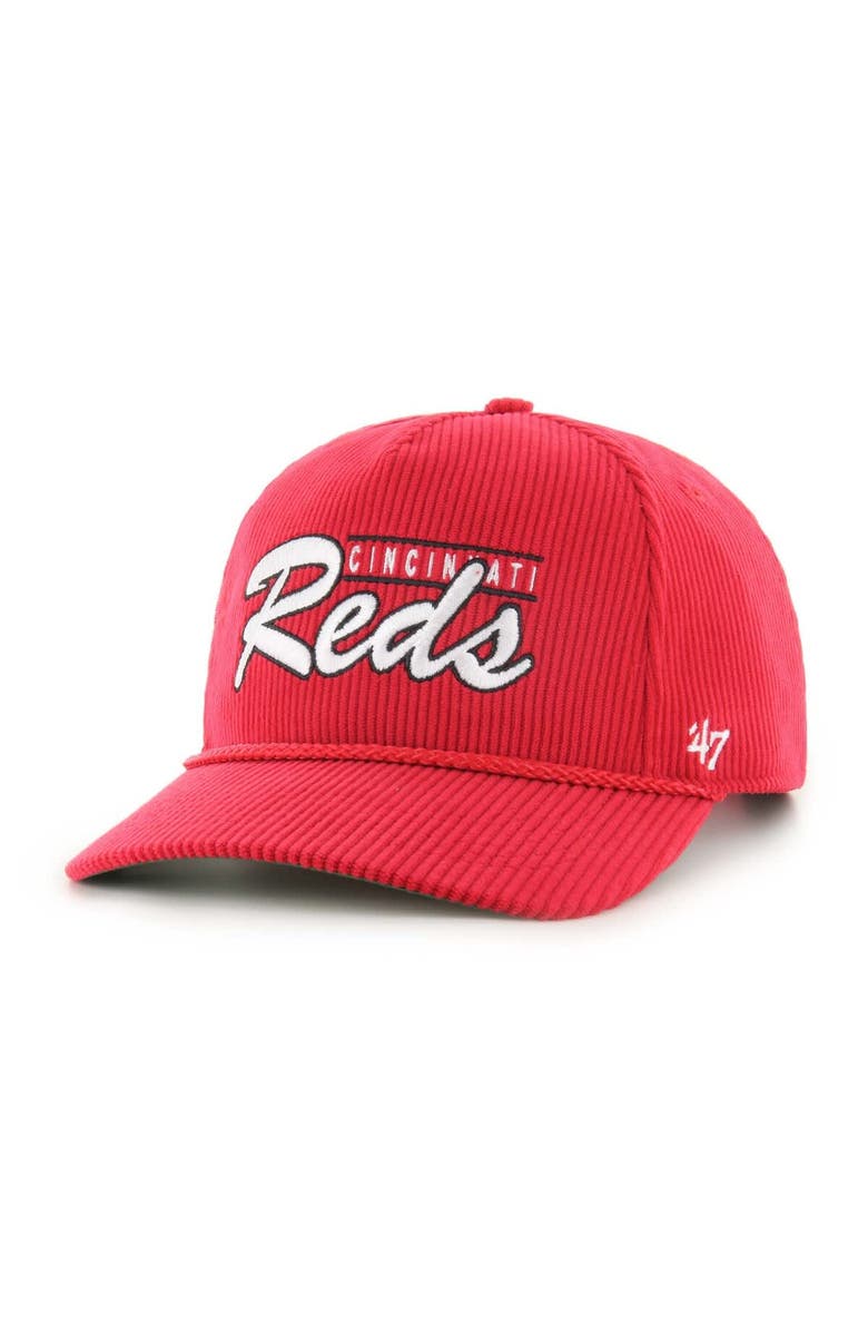 '47 Men's '47 Red Cincinnati Reds Corduroy Hitch Adjustable Hat, Alternate, color, 
