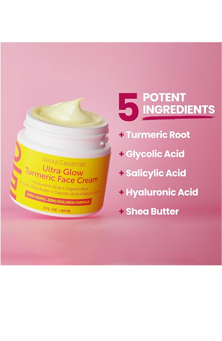 Seoul Ceuticals Ultra Glow Korean Turmeric Face Cream, Main, color, Clear