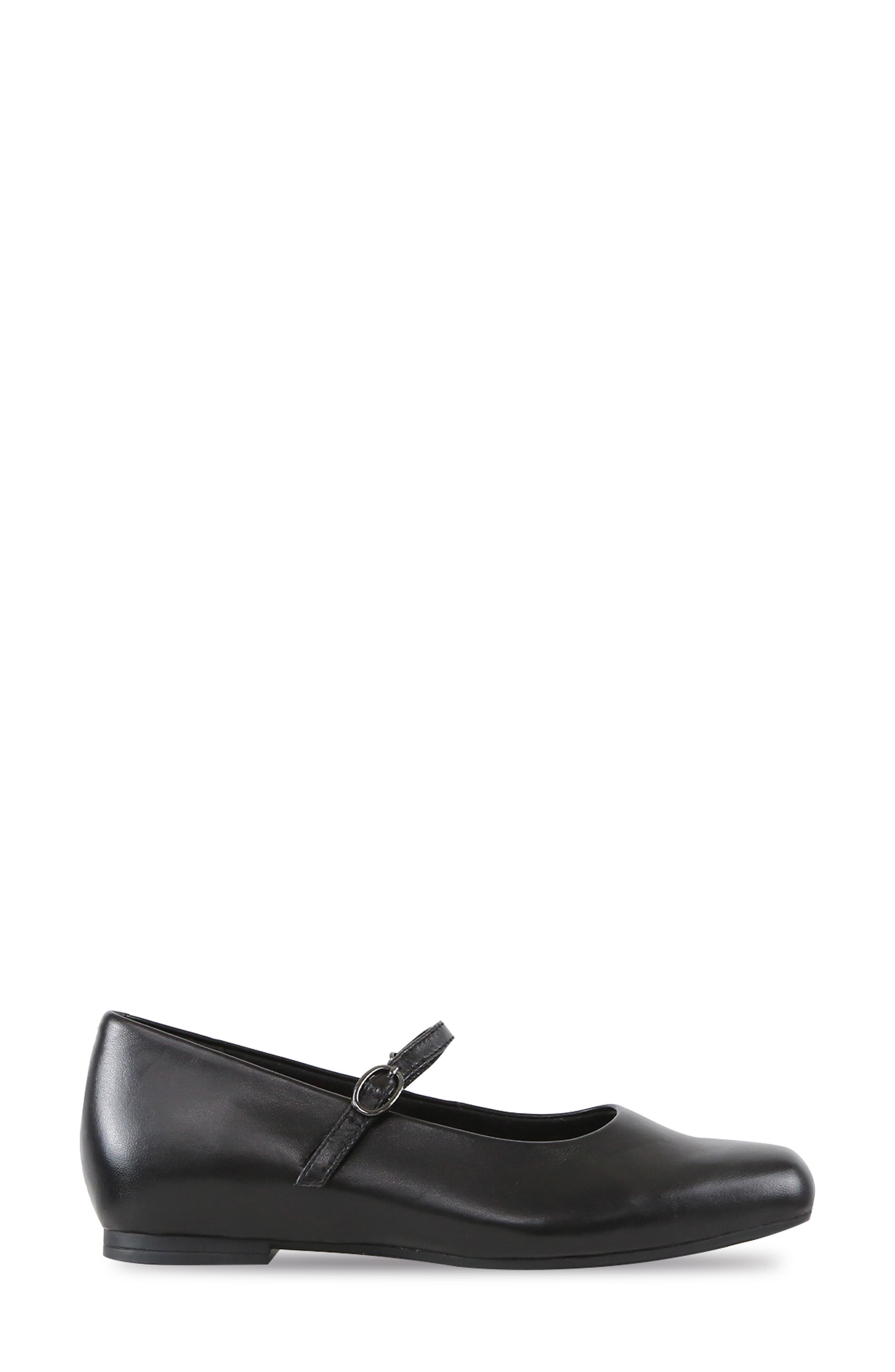 Eliza Mary Jane Flat, Alternate, color, BLACK LEATHER