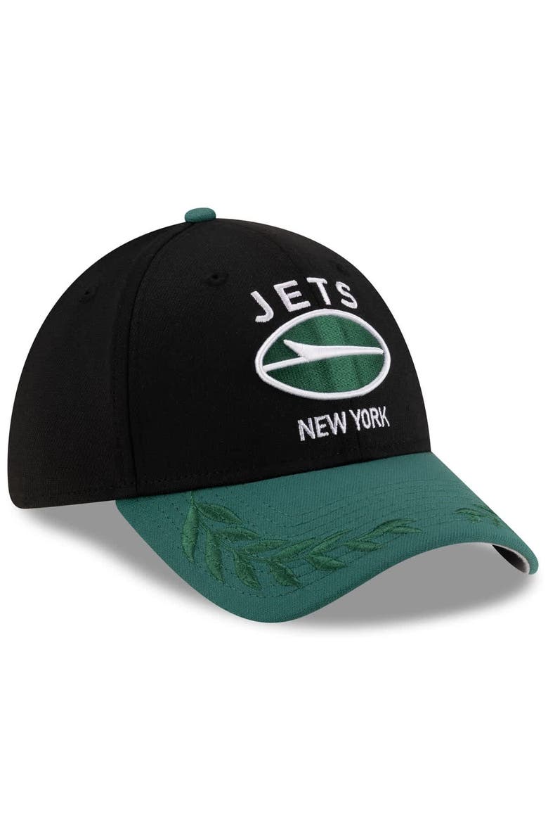 Men's New Era  Black/Green New York Jets 2025 NFL Draft 39THIRTY Flex Hat, Alternate, color, Black