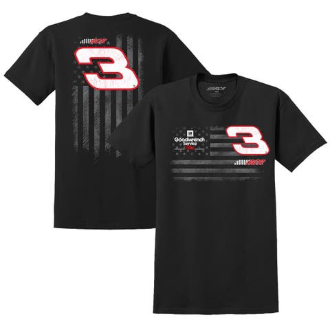 Men's Richard Childress Racing Team Collection Black Dale Earnhardt Flag Tri-Blend T-Shirt